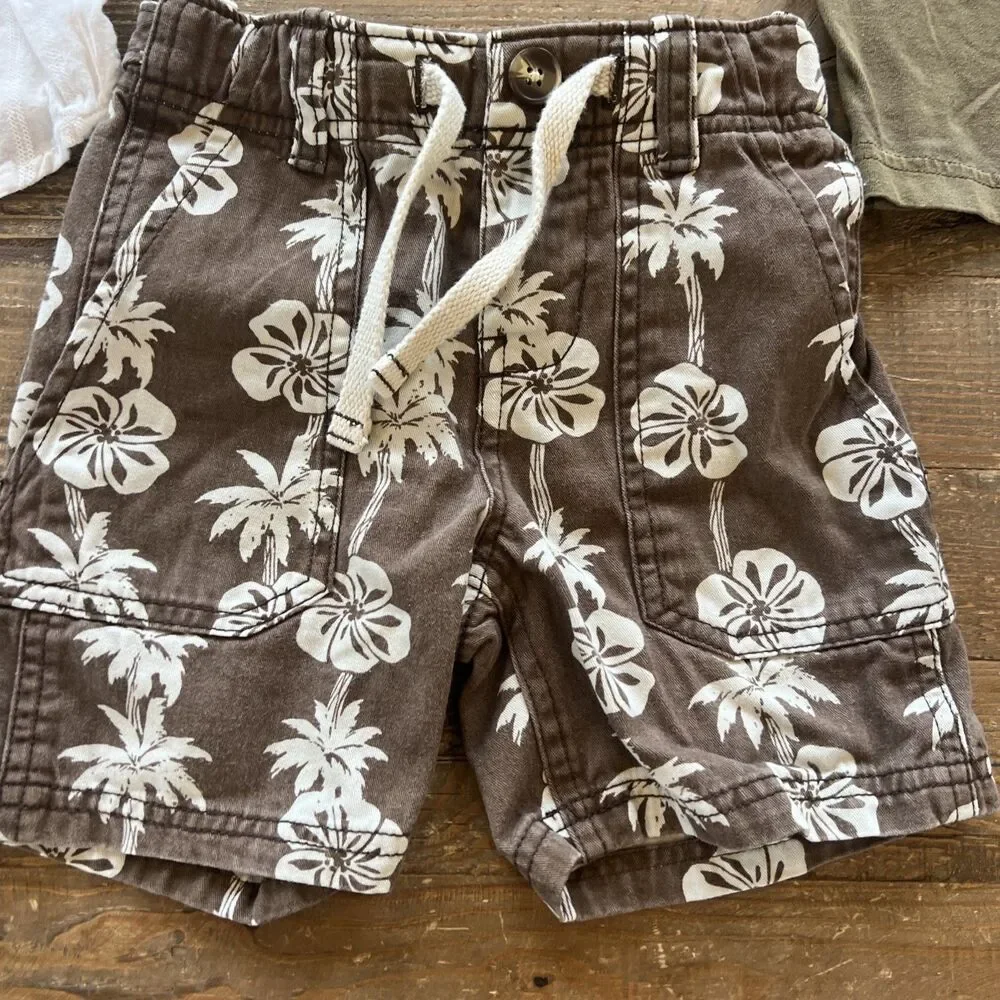 Baby GAP Toddler Boys Beach Outfit Button Down, Shorts, & T-shirt 12-18 Months
